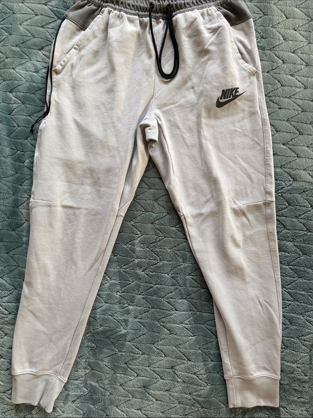 Nike Kids Light Gray and Dark Gray Jogger Sweatpants
